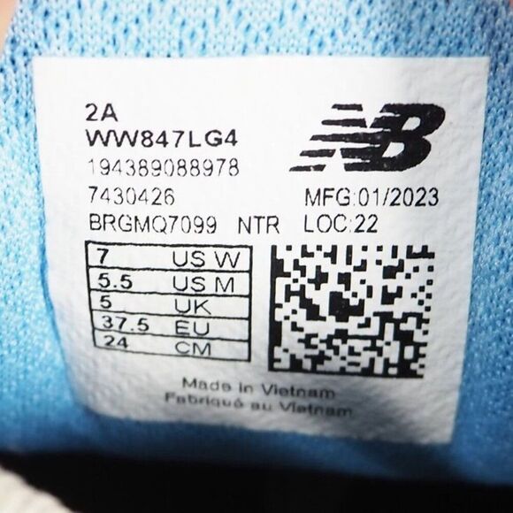 New Balance 847 v4 Narrow Fit Walking Aluminum Indigo WW847LG4 Women's 7 (2A) - Picture 10 of 11
